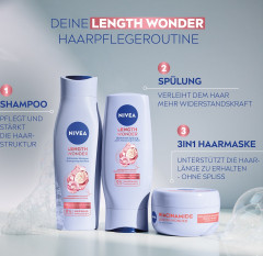 NIVEA Length Wonder starkende Spulung, 200 ml, Нивеа кондиционер ниацинамид, масло ши 200 мл