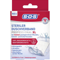 SOS Steriler Duschverband Professional, 5 Stuck, SOS Стерильная повязка для душа Professional, водостойкая, 5 шт.