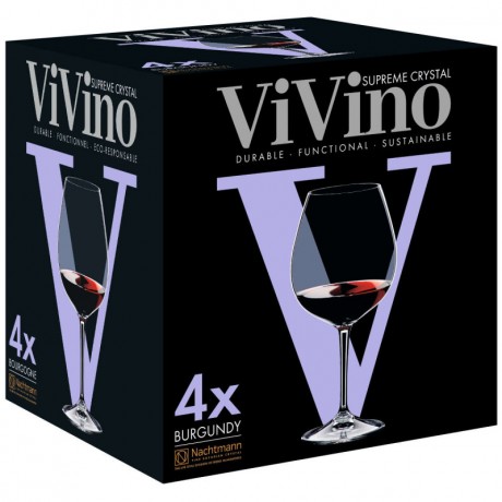 Nachtmann Nachtmann ViVino Burgunderglas Set 4-tlg. h: 215 mm / 700 ml Набор бордовых бокалов Nachtmann ViVino из 4 предм. высота: 215 мм / 700 мл