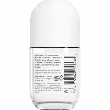 SEBAMED Deo Roll-on frisch, 50 ml, Себамед Дезодорант роликовый освежающий, 48ч защита, 50 мл