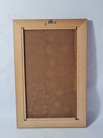 Картина винтажная "Почтальон" Spitzweg, деревянная рама, 24 x 37 см, Германия, 1960-70гг.