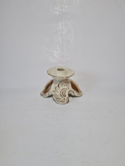 Подсвечник винтажный Gerold &amp; Co.Tettau с золотистым декором, фарфор, 7 x 12 см, Германия, 1960-70гг.