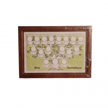 Картина винтажная "Мое генеалогическое древо", в деревянной раме, 47 x 33 см, Германия, 1960-1970гг. 