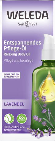 WELEDA LAVENDEL Entspannendes Pflege-Oel, 100 ml, Лавандовое масло для тела и расслабляющего вечернего массажа, 100 мл