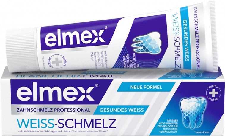 elmex Zahnpasta Zahnschmelz Professional Weiss-Schmelz, 75 ml, Зубная паста Professional Weiss-Schmelz для удаления окрашиваний и защиты эмали, 75 мл