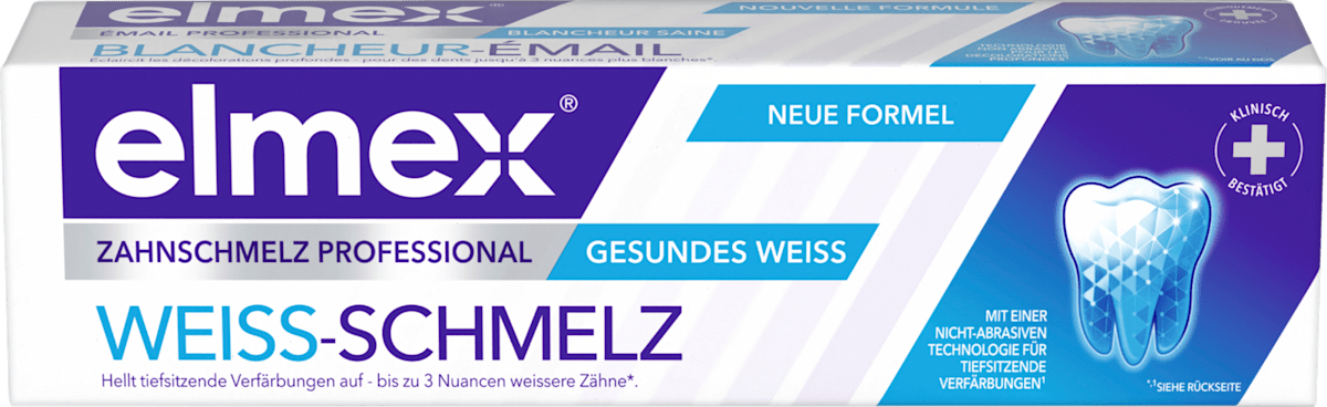 elmex Zahnpasta Zahnschmelz Professional Weiss-Schmelz, 75 ml, Зубная паста Professional Weiss-Schmelz для удаления окрашиваний и защиты эмали, 75 мл