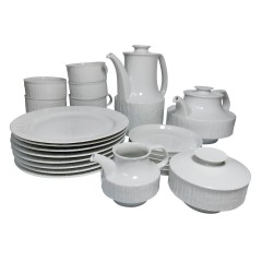 KPM Krister porzellan Germany, Кристерская фарфоровая мануфактура Винтажный Кофейно-чайный сервиз 1960 года, Германия, 24 предмета