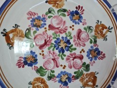 Jgraf Stoob Блюдо керамическое "Цветочная композиция" ручной росписи, 25см, Германия 1965г.