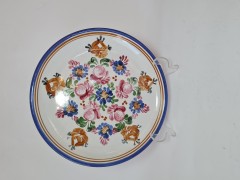 Jgraf Stoob Блюдо керамическое "Цветочная композиция" ручной росписи, 25см, Германия 1965г.