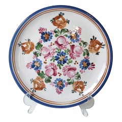 Jgraf Stoob Блюдо керамическое "Цветочная композиция" ручной росписи, 25см, Германия 1965г.