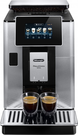 De'Longhi De'Longhi Kaffeevollautomat PrimaDonna Soul ECAM 610.75.MB, inkl. Kaffeekanne im Wert von UVP € 29,99 + Glaser-Set UVP € 46,90  Полностью автоматическая кофемашина De'Longhi PrimaDonna Soul ECAM 610.75.MB, включая кофейник стоимостью 29,99 евро 