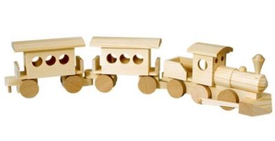 Holzspielzeug Eisenbahn mit Anhanger Деревянный игрушечный поезд с прицепом