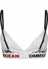 Tommy Hilfiger TRIANGLE PRINT Triangle bra tj spell out black TRIANGLE PRINT Бюстгальтер с треугольными чашечками tj произнести черный