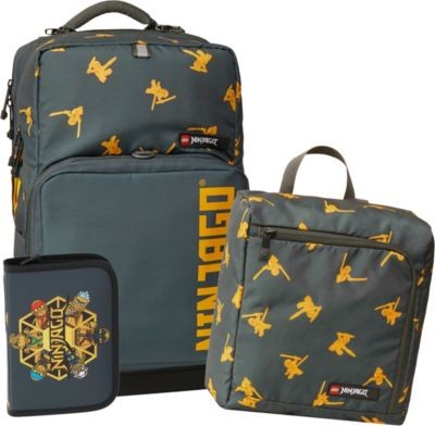 LEGO Schulranzenset MORTENSEN Optimo Maxi Plus LEGO NINJAGO Team Golden, 3-tlg. (2022) Набор школьных портфелей MORTENSEN Optimo Maxi Plus LEGO NINJAGO Team Golden, 3 предмета. (2022)