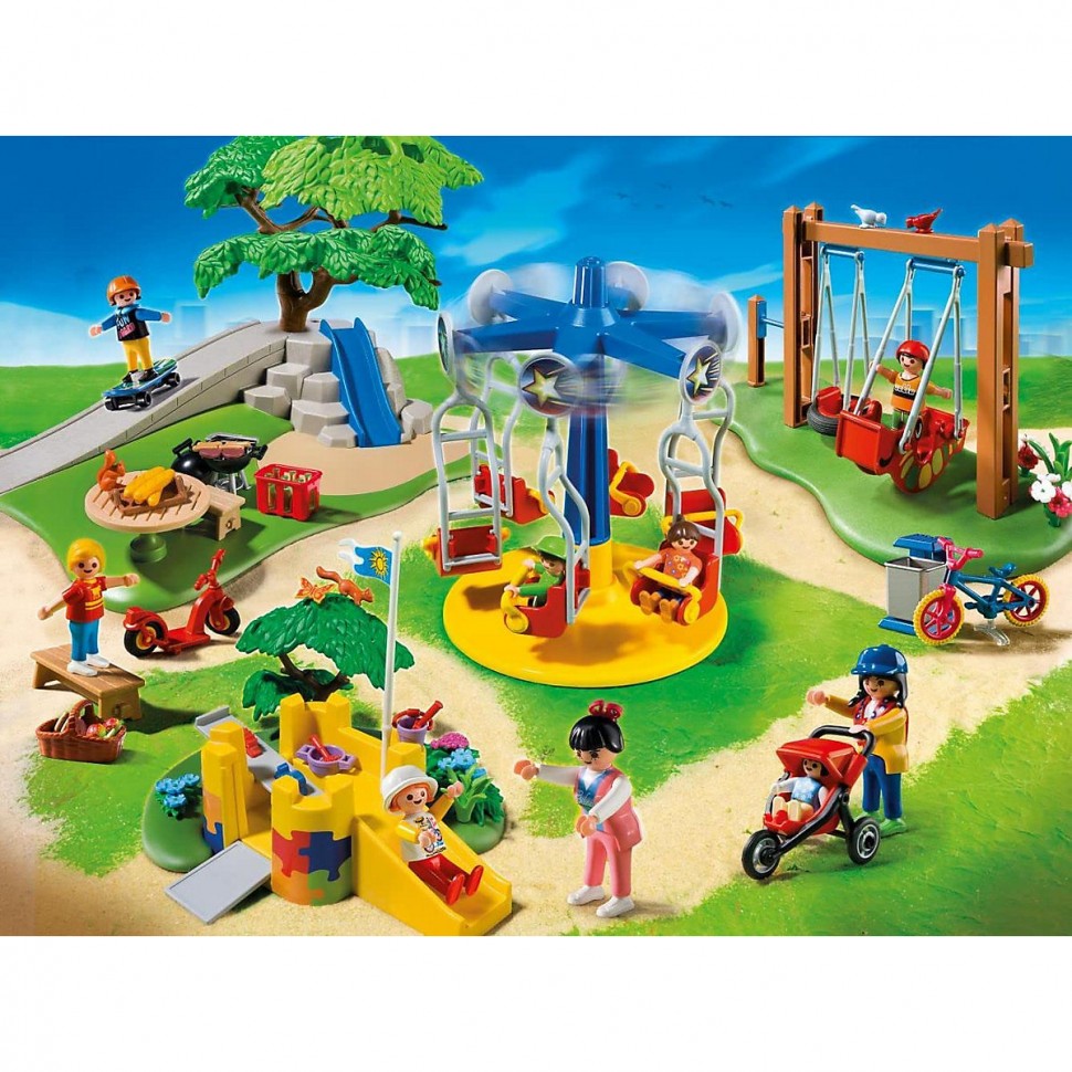 Купить PLAYMOBIL Spielzeug/Baukasten  Konstruktionsspielzeug/Steckbausteine Playmobil 5024 Kinderspielplatz ab 5  Jahren blau Игрушки/конструкторы/вставные блоки Playmobil 5024 детская  площадка от 5 лет синий в интернет-магазине Diskontshop.eu Германия ...