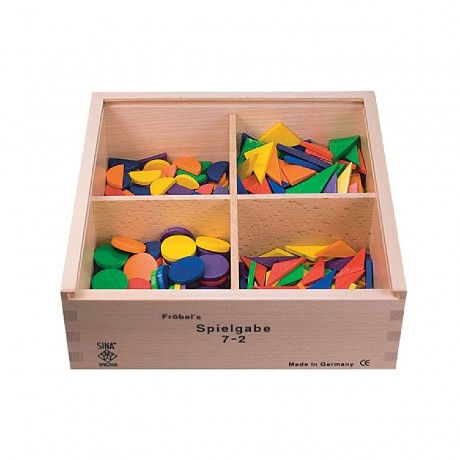 SINASPIELZEUG Holzspielzeug Frobel Gabe 7-2 Kreise Dreiecke 25mm Деревянные игрушки Frobel gift 7-2 круга треугольники 25мм