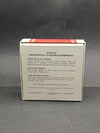 Бирдекели винтажные Pimpernel "Зимний городок", заводская коробка, 6 шт., пробка / декор, 10.5 см, Англия, 1980-90гг.