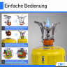 ZMC ZMC Gaskocher Mini Outdoor Campingkocher 3200W, (Butan Gas Kartusche Piezozundung Kochfeld), Camping Gas Kocher Stove Herd Kartuschenkocher Faltbar Butangas  Газовая плита ZMC Мини уличная походная плита 3200 Вт (бутановый газовый картридж с пьезоэлек