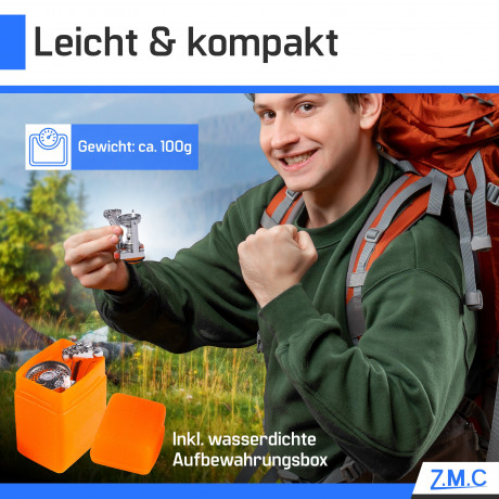 ZMC ZMC Gaskocher Mini Outdoor Campingkocher 3200W, (Butan Gas Kartusche Piezozundung Kochfeld), Camping Gas Kocher Stove Herd Kartuschenkocher Faltbar Butangas  Газовая плита ZMC Мини уличная походная плита 3200 Вт (бутановый газовый картридж с пьезоэлек