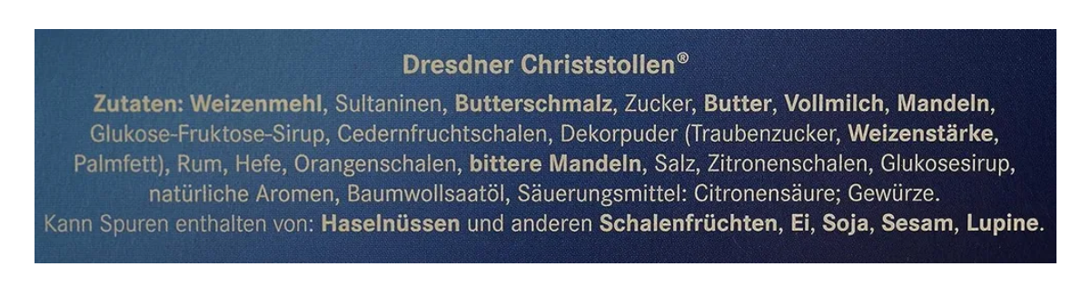 Dr. Quendt Echter Dresdner Christstollen 3stk Набор 3 Штоллена x 1 кг в подарочной упаковке, Немецкий рождественский кекс с изюмом и орехами