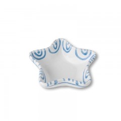 Gmundner Keramik Gmundner Keramik Blaugeflammt Sternschale Stella d: 14 cm / h: 3,9 cm Чаша Stella с синей звездой из керамики Gmundner d: 14 см / высота: 3,9 см