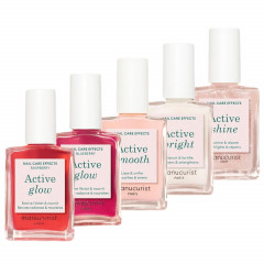 Manucurist Essential Set Набор 5 шт х 15 мл лаков для ногтей Active Glow/Smooth/Bright/Shine, укрепление и уход, натуральная формула, эффект здорового блеска, для домашнего маникюра