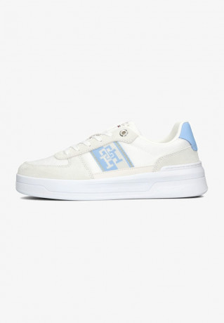 Tommy Hilfiger LAGE BASKET WITH WEBBING Trainers blauw РАСПОЛОЖЕНИЕ КОРЗИНА С ЛЕНТОЙ Кроссовки синий и белый