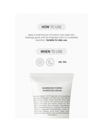Transparent Lab Barrier Restoring Hydrating Cream 50ml, Увлажняющий крем для лица с керамидами и гиалуроновой кислотой Transparent Lab Barrier Restoring Hydrating Cream, восстановление кожного барьера, для сухой и чувствительной кожи, 50 мл