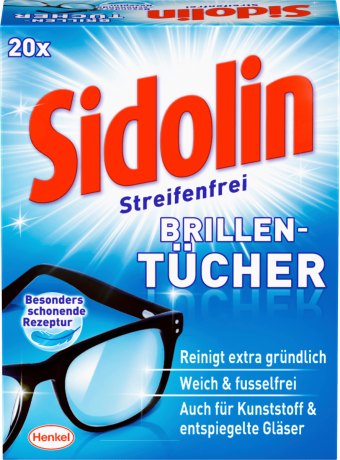 Sidolin Brillenputztucher Streifenfrei, 50 St x 10 packsСалфетки для очков, 50шт х 10 упаковок