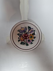 GMUNDNER Keramik Тарелочка для варенья/закусок "Разноцветные цветы" 13,5см, 1950-60гг.