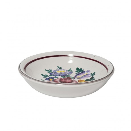 GMUNDNER Keramik Тарелочка для варенья/закусок "Разноцветные цветы" 13,5см, 1950-60гг.