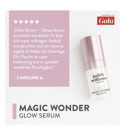 Judith Williams Cosmetics Magic Wonder Glow Serum 30ml, Сыворотка для сияния кожи Magic Wonder Glow Serum: ниацинамид, пантенол и гиалуроновая кислота, 30мл