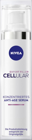 NIVEA Cellular Expert Filler Konzentriertes Anti-Age Serum, 40 ml, Нивеа Сыворотка для лица anti-age, фолиевая кислота, гиалурон и креатин, заполнение морщин за 24ч, 40 мл