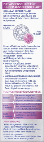 NIVEA Cellular Expert Filler Konzentriertes Anti-Age Serum, 40 ml, Нивеа Сыворотка для лица anti-age, фолиевая кислота, гиалурон и креатин, заполнение морщин за 24ч, 40 мл