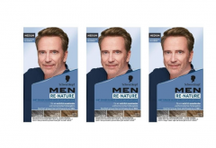 Schwarzkopf Men Re-Nature Medium, 3st, Краска от седины для мужчин постепенное восстановление цвета волос, средне-русый, 3шт