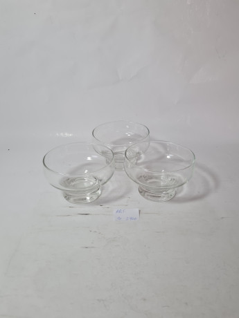 Небольшие чаши винтажные Im Stil Walther Glas, стекло, 9,5 см, 3 шт., Германия, 1960-70гг.