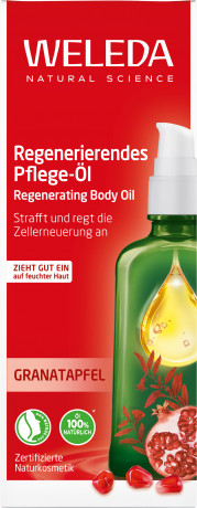 Weleda GRANATAPFEL Regenerierendes Pflege-Oel, 100 ml, Восстанавливающее масло для тела с гранатом для сухой и требовательной кожи, 100 мл