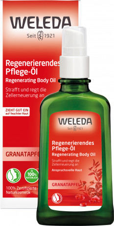 Weleda GRANATAPFEL Regenerierendes Pflege-Oel, 100 ml, Восстанавливающее масло для тела с гранатом для сухой и требовательной кожи, 100 мл
