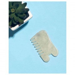 Earth Harbor Island Jade Gemstone Gua Sha + Massaging Comb  Island Jade Gemstone Gua Sha + массажная расческа