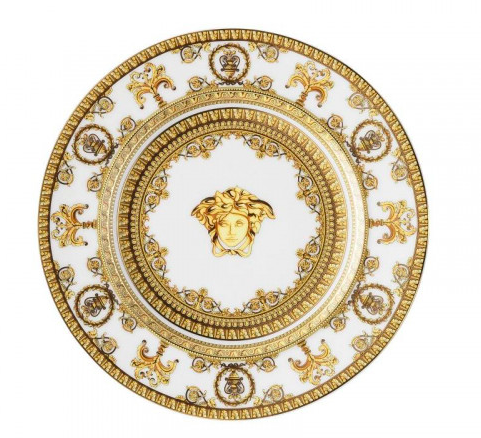 Rosenthal Versace I love Baroque - Bianco Brotteller 18 cm, Розенталь Версачи Фарфоровая тарелка серии "Я люблю барокко" в белом 18 см, 1шт