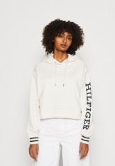 Tommy Hilfiger MONOTYPE CROP HOODIE Sweatshirt weathered white MONOTYPE CROP HOODIE Свитер выветрившийся белый