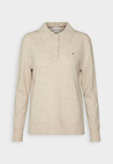 Tommy Hilfiger POLO Jumper white dove heather ПОЛО джемперы белый голубь вереск