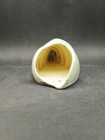 Кашпо для цветов винтажное Tairnbacher в форме ракушки, настенное, майолика, керамика, 15 х 7 см, Германия, 1970-80гг.