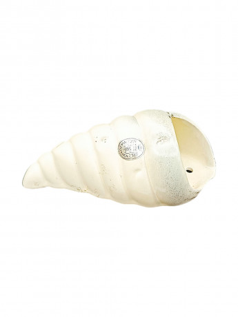 Кашпо для цветов винтажное Tairnbacher в форме ракушки, настенное, майолика, керамика, 15 х 7 см, Германия, 1970-80гг.