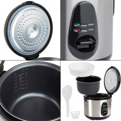 ONVAYA ONVAYA Reiskocher Reiskocher 1,2 Liter aus Edelstahl, inklusive Dampfgarer-Einsatz Рисоварка ONVAYA 1,2 литра из нержавеющей стали, включая пароварку