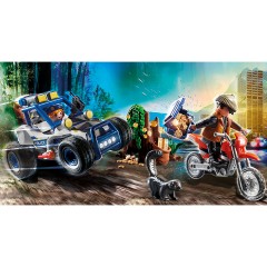 PLAYMOBIL PLAYMOBIL 70570 Polizei-Gelandewagen: Verfolgung des Schatzraubers Полицейский внедорожник PLAYMOBIL 70570: погоня за грабителем сокровищ