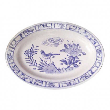 Gien Fayencerie Gien 'Oiseau Bleu monochrome' Platte oval 37 x 26 cm Gien "Oiseau Bleu монохромный" Блюдо овальное 37 x 26 см