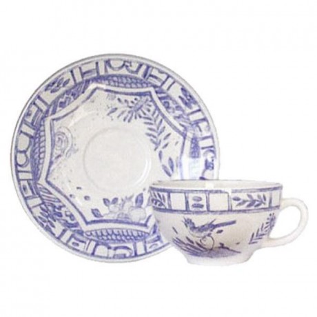 Gien Fayencerie Gien 'Oiseau Bleu monochrome' Fruhstucks-Untertasse 18 cm Gien "Oiseau Bleu монохромный" Блюдце для завтрака 18 см