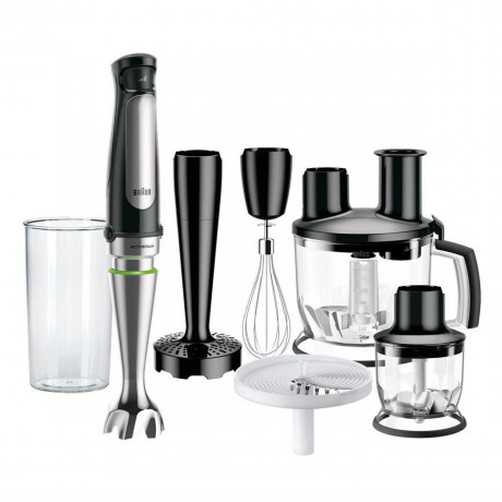 Braun Braun Stabmixer MQ 7087X 1,2 l Purierstab 1000 W Schwarz, Edelstahl Погружной блендер Braun MQ 7087X 1,2 л с стержнем Purier 1000 Вт черный, нержавеющая сталь