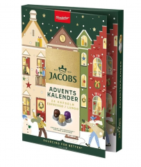 Адвент-календарь Jacobs Capsule 2025, 24 кофейные капсулы Эспрессо/Лунго, совместимые с Nespresso